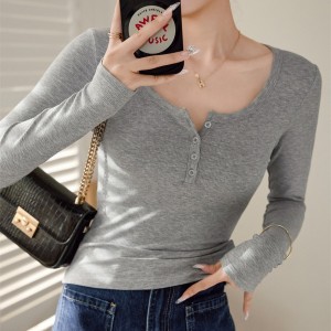 2026 autumn/winter new arrival, pure and chic long-sleeve slim-fit base layer.